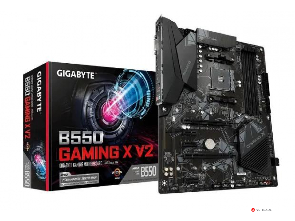 Сист.плата Gigabyte B550 GAMING X V2, B550, 4xDDR4, PCI-E4 x16, 1xM.2, 4xSATA, HDMI, LAN1GbE, BOX