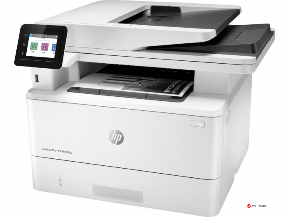 МФУ HP W1A31A LaserJet Pro MFP M428dw Printer,  A4, 38 ppm, 512Mb, Duplex, 2 trays 100+250,ADF 50, USB 2.0/GigEth