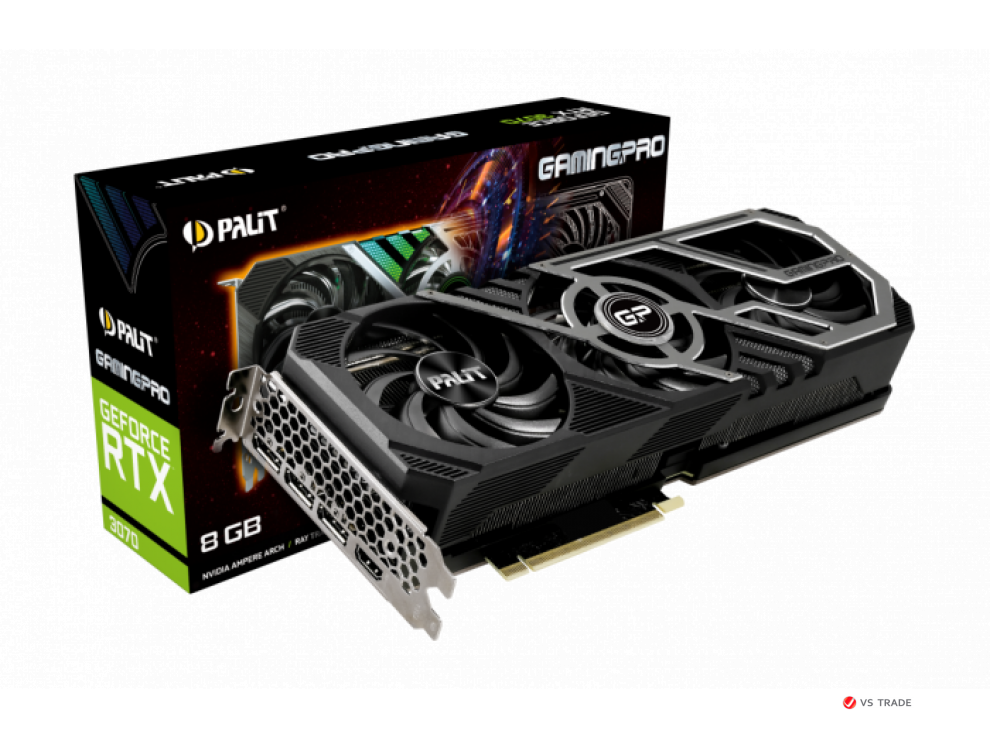 Видеокарта Palit RTX3070 GAMINGPRO 8GB GDDR6 256bit 3xDP HDMI, NE63070019P2-1041A, BOX