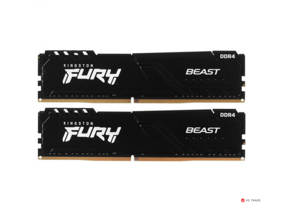 ОЗУ Kingston FURY Beast RGB 32Gb(16Gb*2)/3600 DDR4 DIMM, CL18, KF436C18BBK2/32