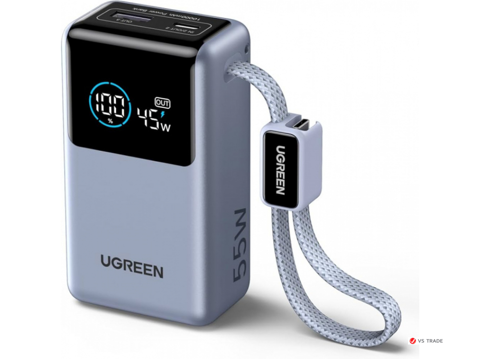 Пауэрбанк UGREEN PB727 75701B 55W Fast Charging