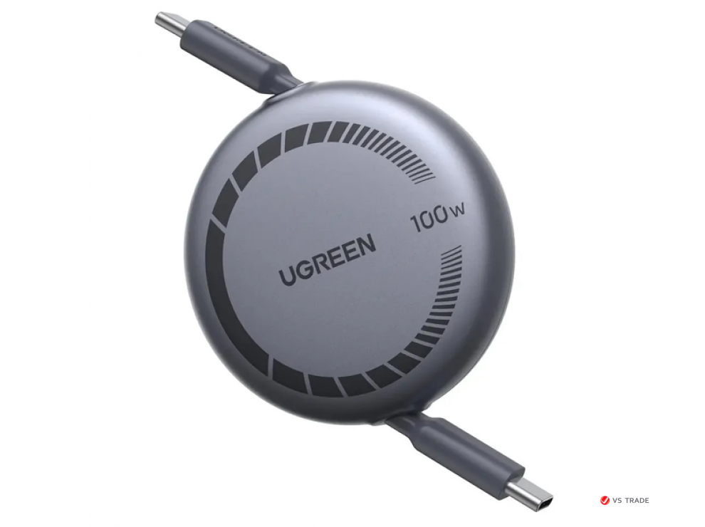 Зарядный кабель Ugreen L531 USB-C to USB-C PD Fast Charging Retractable Cable 100W Max 1m, 65905
