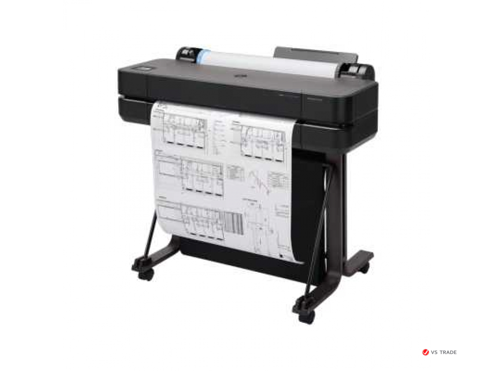 Плоттер HP DJ T630 24-in 5HB09D, 610mm, A1, 30сек/стр A1; 76л A1/час, WIFI,USB 2.0, remote print, auto switch sheet/roll