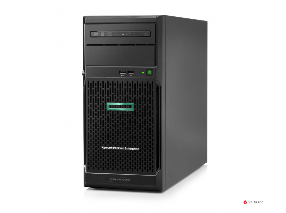 Сервер HPE P16926-421 ML30 Gen10 (Xeon E-2224(4C-3.4G)/ 1x8GB ECC/ 4 LFF nhp/ 1xM.2 PCIe/ SATA RAID/ 2x1GbE/ 350W/ 1 yw)