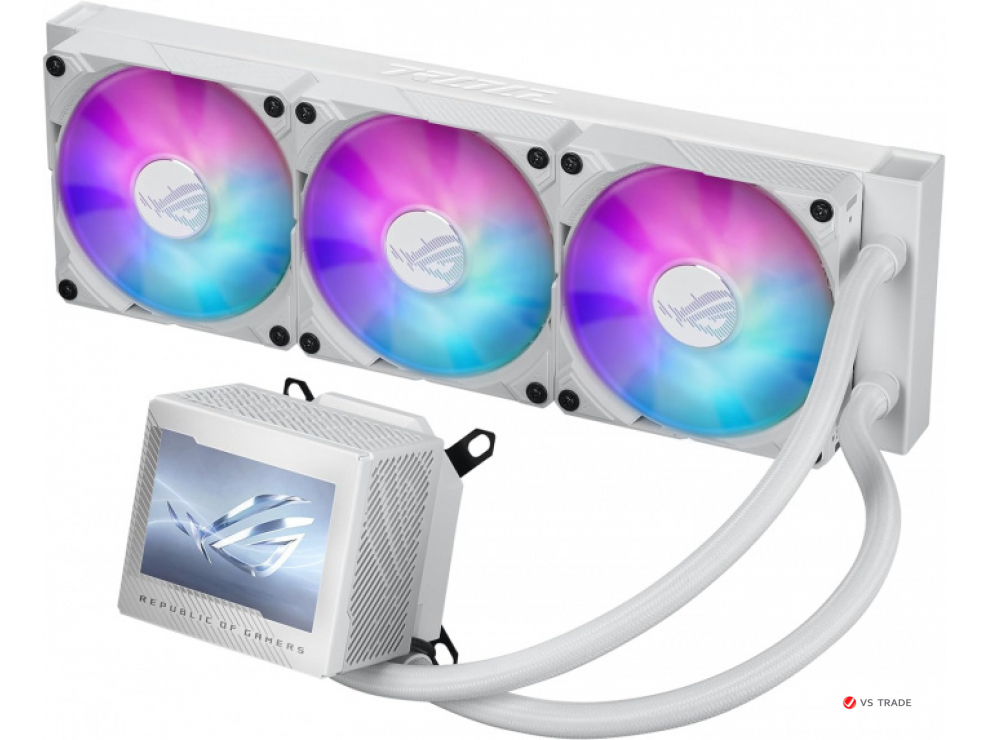 СЖО ASUS ROG RYUJIN III 360 ARGB WHT, COLOR LCD DISPLAY, 1700/AM5, ARGB FAN, WHITE