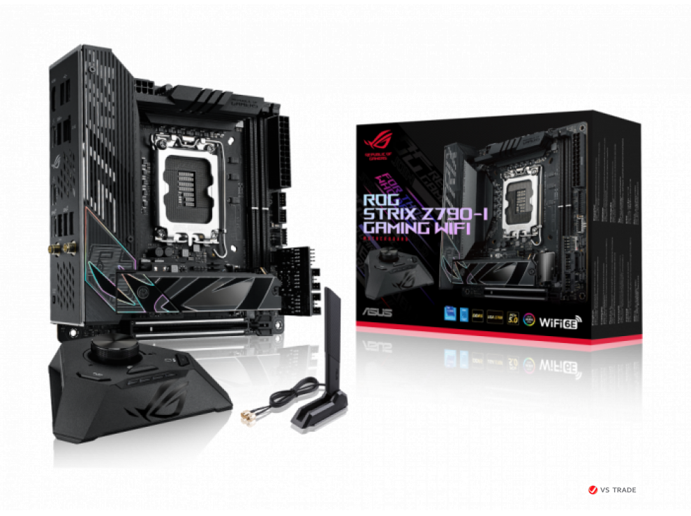 Сист. плата ASUS ROG STRIX Z790-I GAMING WIFI, Z790, 1700, 2xDDR5, PCI-Ex16, 2xM.2,2xSATA, 2xIntel® Thunderbolt,HDMI,BOX