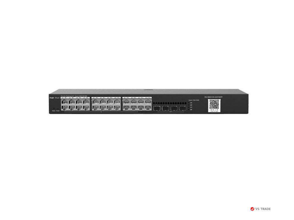 Коммутатор Reyee RG-NBS3100-24GT4SFP-P L2 PoE+(24x10/100/1000Base-T PoE+, 4xSFP, 370W PoEpower budget, 19" Rack Case)