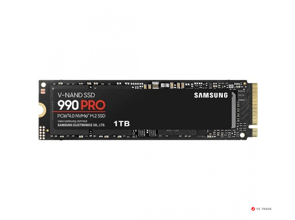 Твердотельный накопитель SSD Samsung 990 PRO MZ-V9P1T0BW 1 ТБ,M.2 2280 PCI-E,чтение: 7450 МБ/с,запись:6900 МБ/с,MLC 3D