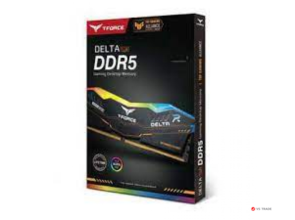 ОЗУ TEAM GROUP T-FORCE TUF GAMING DELTA, RGB, 16GB (1X16GB), DDR5, 6000MHZ, CL38, FF5D516G6000HC38A01