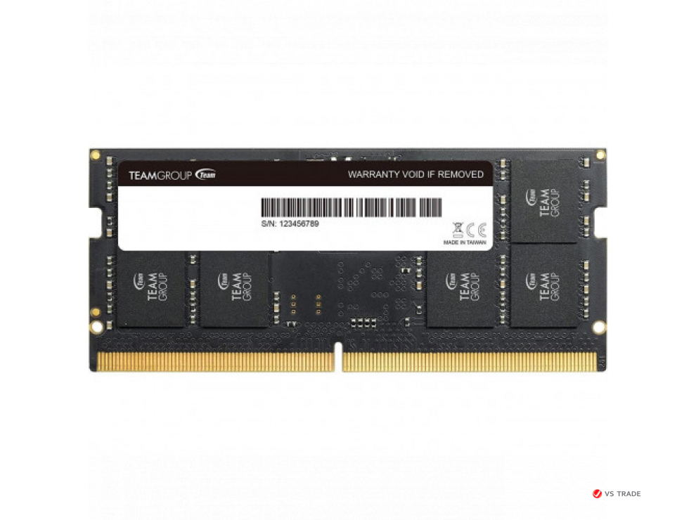 Оперативная память для ноутбука Team Group ELITE 16GB 4800MHz, DDR5, SO-DIMM PC5-38400, CL40, TED516G4800C40-S01