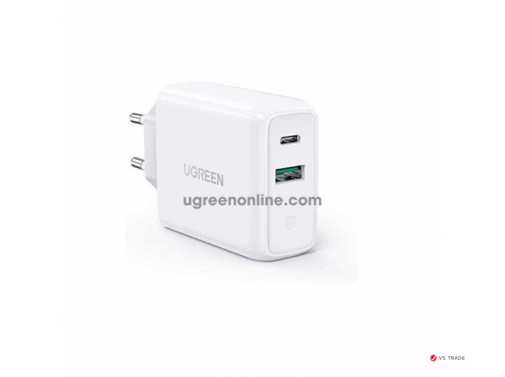 Зарядное устройство UGREEN CD170 36W USB-C Wall Charger EU (White), 60468