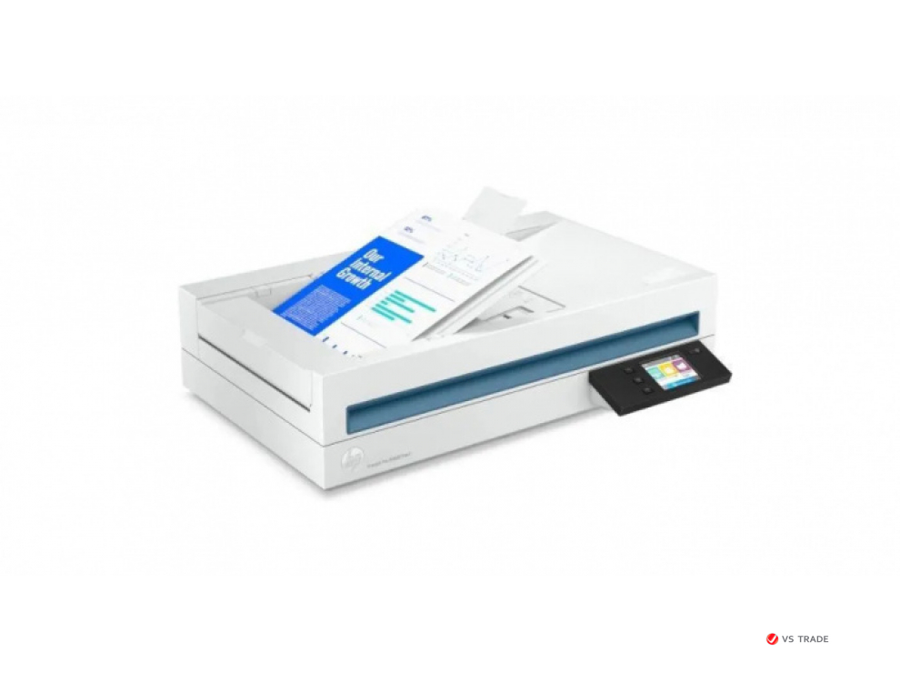 Сканер планшетный HP SJ Pro N4600 fnw1 20G07A, А4, 40 стр/80 изоб/мин, 6000 стр/день, ADF, Duplex однопрох, LAN,USB,WIFI