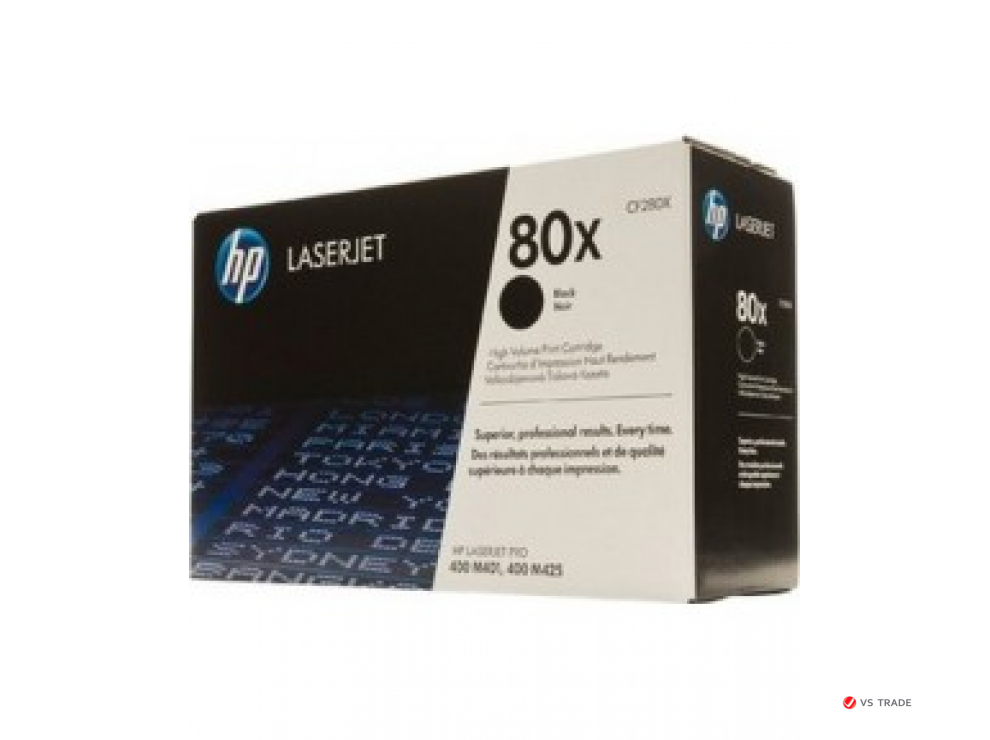 Картридж лазерный HP CF280XC 80X для Pro 400 M401/Pro 400 MFP M425, 6900 стр., черный