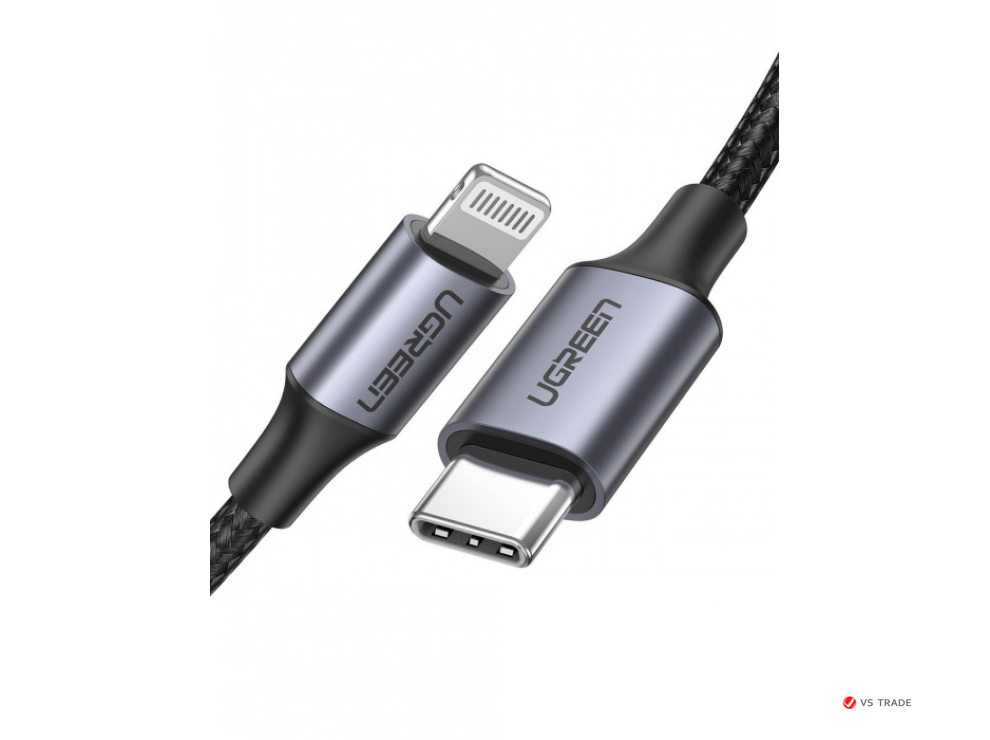 Кабель Ugreen US304 Lightning To Type-C 2.0 Male Cable 1M, 60759