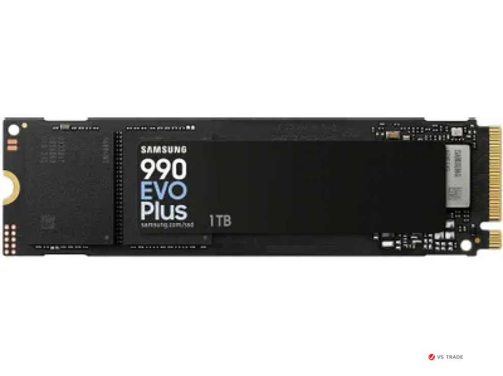 Твердотельный накопитель SSD Samsung 990 EVO PLUS MZ-V9S1T0BW, 1TB, M.2 PCIe 4.0 x4 /5.0 x2 NVMe, 7250/6300 Мб/с