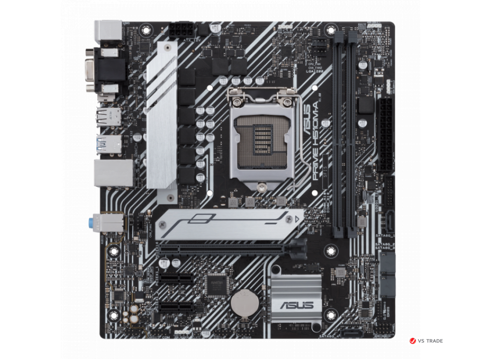 Сис. плата Asus PRIME H510M-A, H510, S1200, 2xDIMM DDR4, 1xPCI-E x16, 2xPCI-E x1, M.2, 4xSATA, DSub, DP, HDMI, mATX