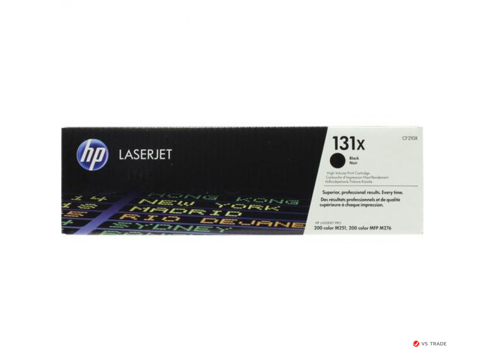 Картридж лазерный HP CF210X 131x for LaserJet Pro M251/M276 2.3K, увеличенной емкости, Black