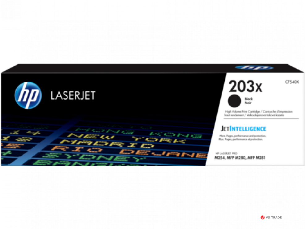 Оригинальный картридж увеличенной емкости HP 203X LaserJet 203X, 3200 страниц ч/б, черный