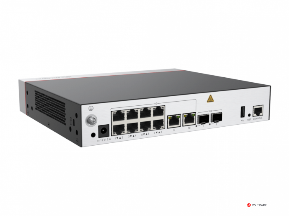 Контроллер точек доступа Huawei AC650-256AP (10x1GE ports, 2x10GE SFP+ ports, built-in 256 license Aps, 12V DC adapter)