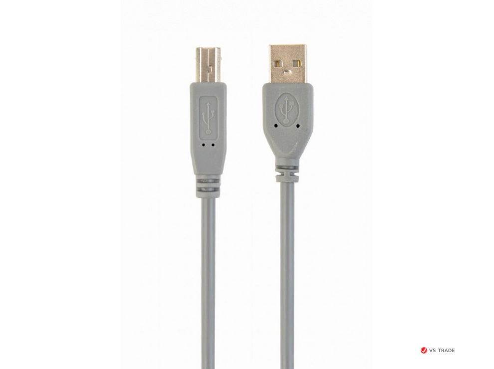 Кабель USB 2.0 Pro Cablexpert CCP-USB2-AMBM-6G, AM/BM, 1.8м, экран, серый