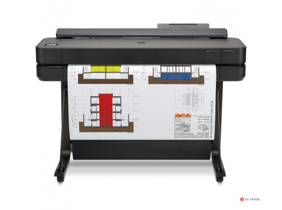 Плоттер HP DJ T650 36-in 5HB10A, 914mm, A0, 25сек/стр A1; 82л A1/час, WIFI,USB 2.0, remote print, auto switch sheet/roll