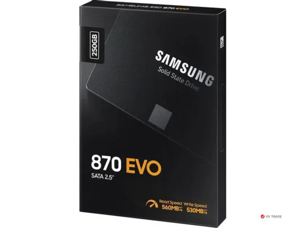 Твердотельный накопитель SSD Samsung 870 EVO (MZ-77E250B/EU) [250 ГБ, 2.5" SATA III, чтение: 560 МБ/с, запись: 530 МБ/с