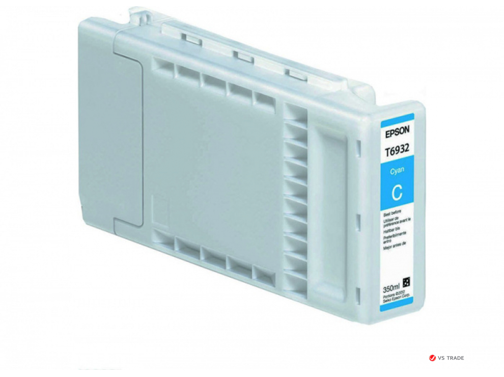 Картридж струйный Epson 350ml, SC-T3000/T5000/T7000, Cyan T693200 (350мл) C13T69320N