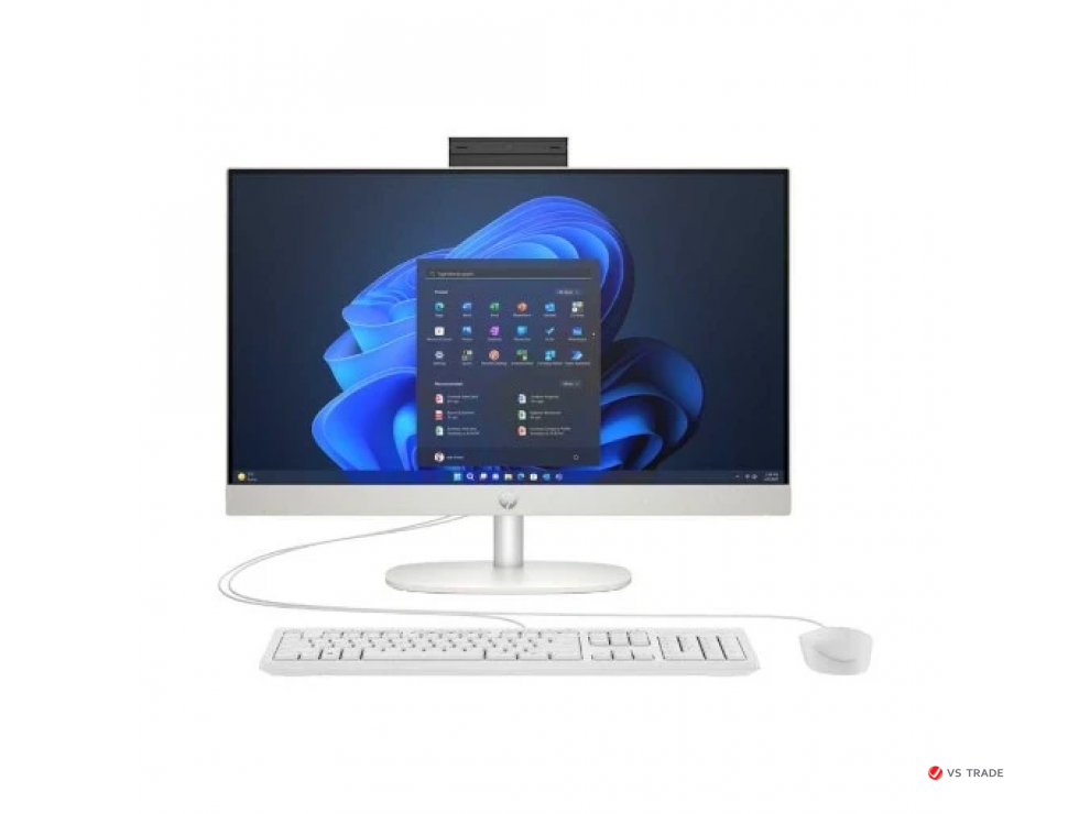 Моноблок HP ProOne 240 G10,i3-N300,23.8" FHD IPS 250,8GB D4,512G SSD,DOS,3yw NBD,125 wht kbd+mse,WiFi6+BT5.3