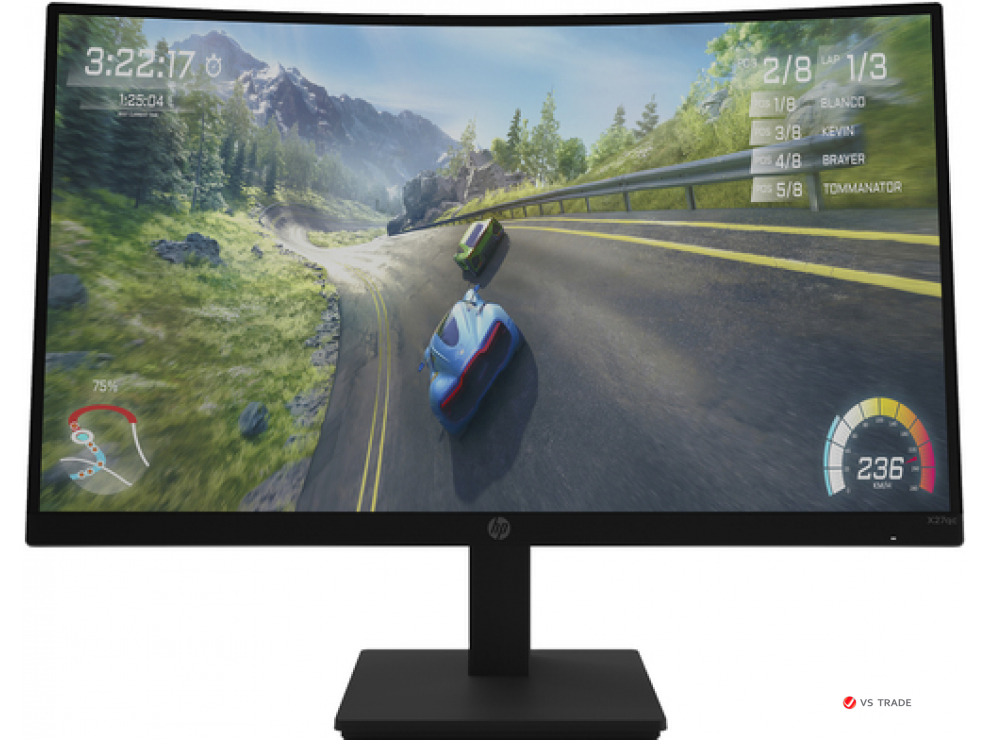 Монитор HP 32G13AA X27c Gaming 27" VA,FHD 165Hz,350cd/m2,H178°/V178°,3000:1,1ms,HDMI,DP,Curv1500R,Black