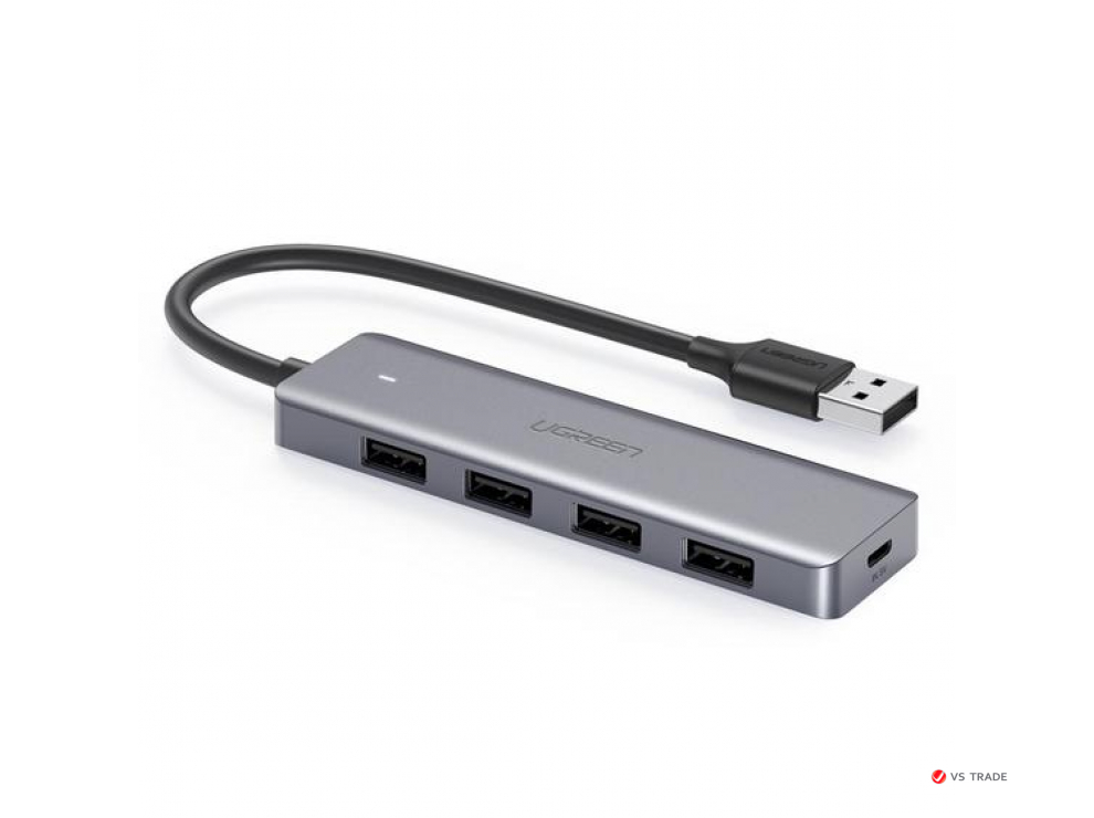 HUB UGREEN CM219 4-Port USB 3.0 Hub + Powered by Micro USB, Metal Plated Shell, Ultra Slim