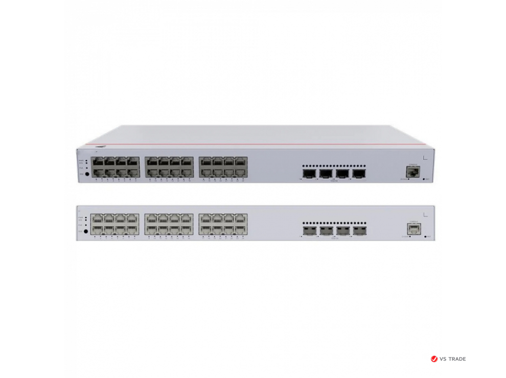 Коммутатор Huawei S220-24T4X (L2, 24*10/100/1000BASE-T ports, 4*10GE SFP+ ports, AC power)