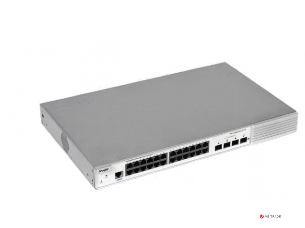 Коммутатор Ruijie RG-S2928G-E V3 L2+ Managed (24-Port 10/100/1000BASE-T and 4 GE SFP Ports (Non-Combo), Fanless)