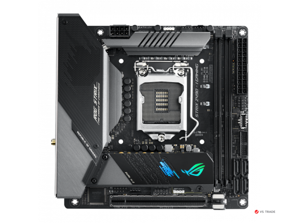 Сист. плата ASUS ROG STRIX Z490-I GAMING, Z490, 1200, 2xDIMM DDR4, PCI-E x16, 4xSATA, DP, HDMI, ITX, BOX