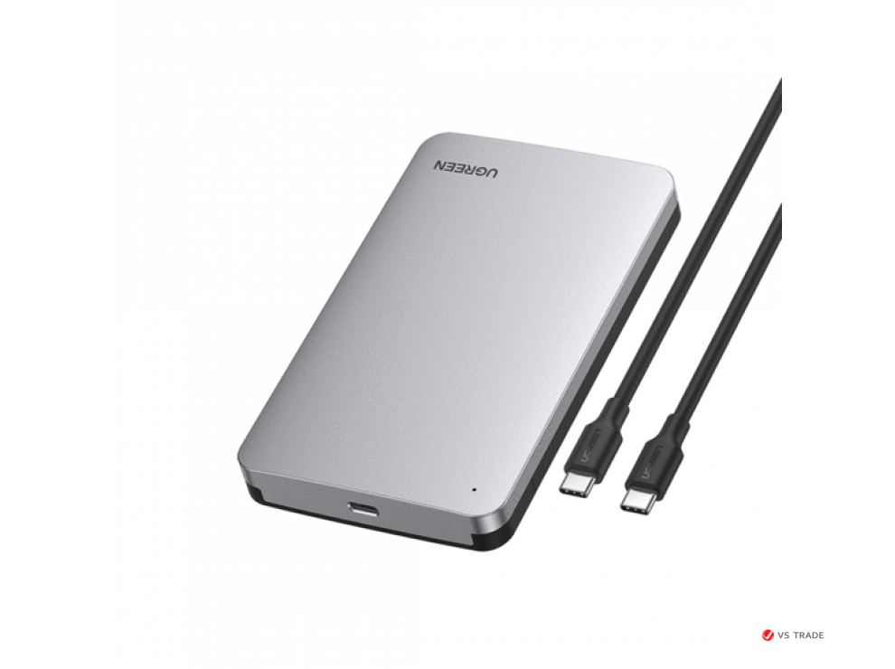 Кейс для SSD/HDD Ugreen CM300 2.5apos;apos; SATA External Hard Drive Enclosure with C To C cable, 70499