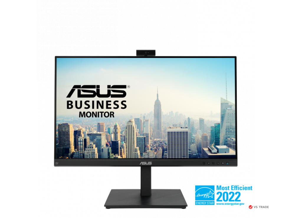 Монитор ASUS BE279QSK 27" IPS, 16:9 FHD (1920x1080x60Hz),250cd/m2,1000:1,178/178,5ms,HDMI,DP,VGA,Sp 2W,WebCam,Black