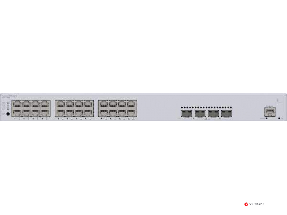 Коммутатор Huawei S310-24P4X (L2+, 24*10/100/1000BASE-T ports(400W PoE+), 4*10GE SFP+ ports, AC power)