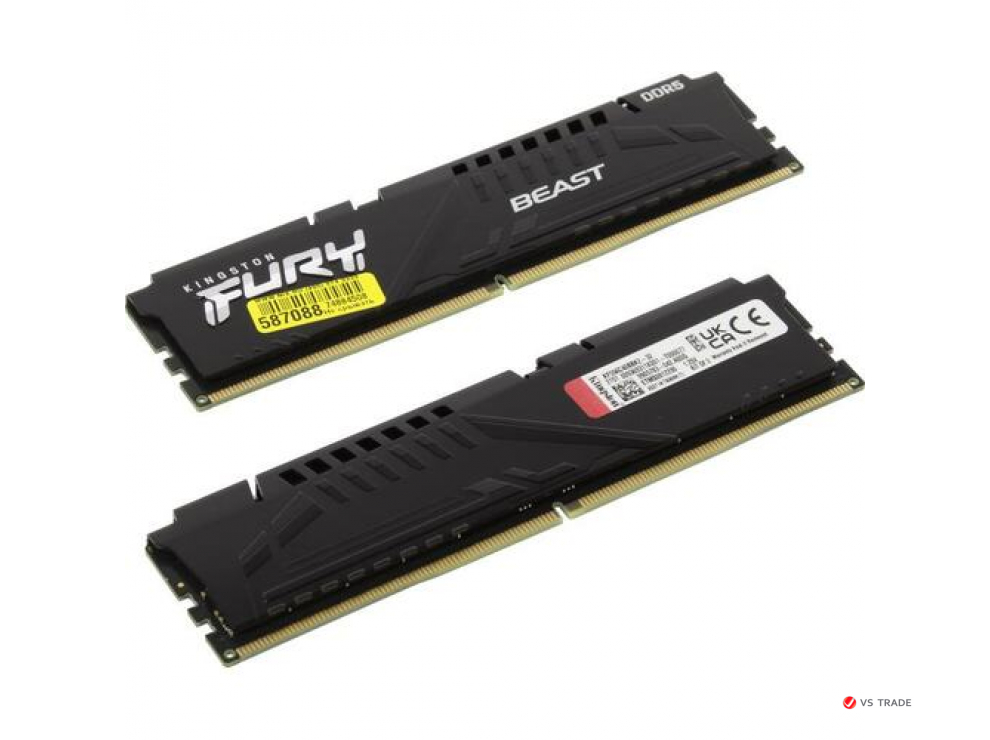 ОЗУ Kingston Fury Beast 16Gb (8x2) 5600MHz DDR5 DIMM, CL40, 1.25v,  KF556C40BBK2-16