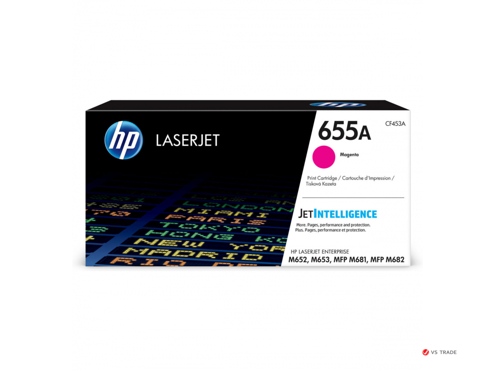 Картридж лазерный HP CF453A LaserJet 655A, оригинальный, пурпурный