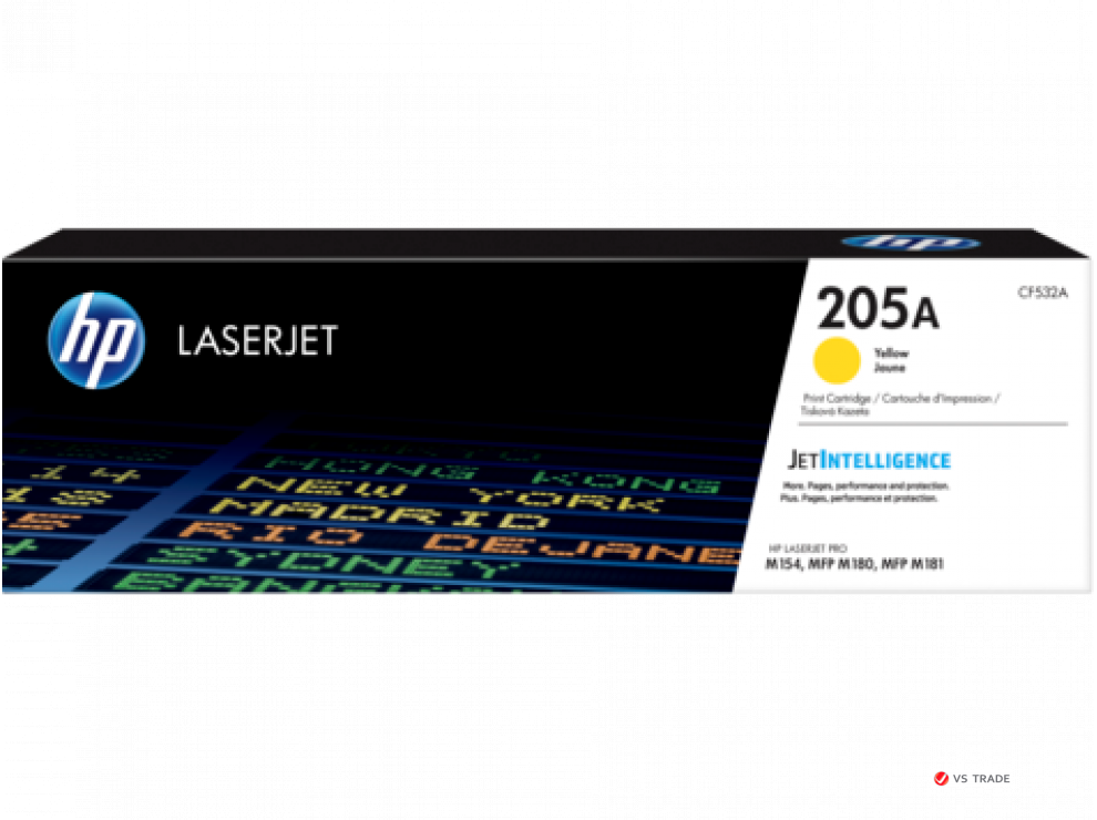 Картридж лазерный HP CF532A, LaserJet 205A, желтый