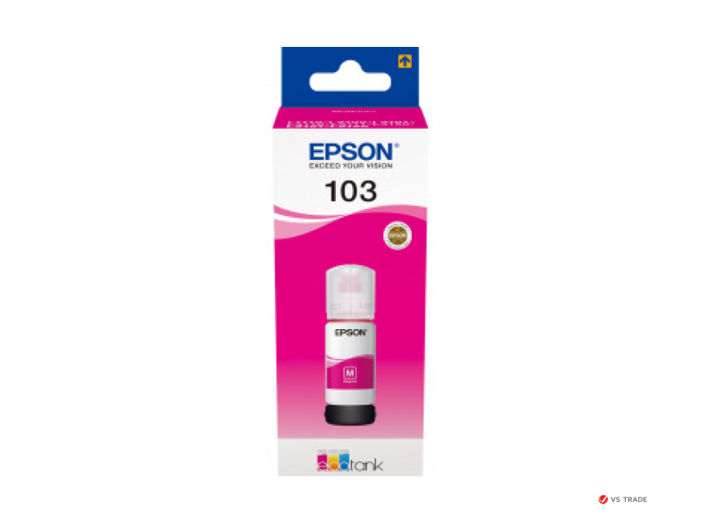 Контейнер с голубыми чернилами Epson C13T00S34A 103 EcoTank Magenta ink bottle