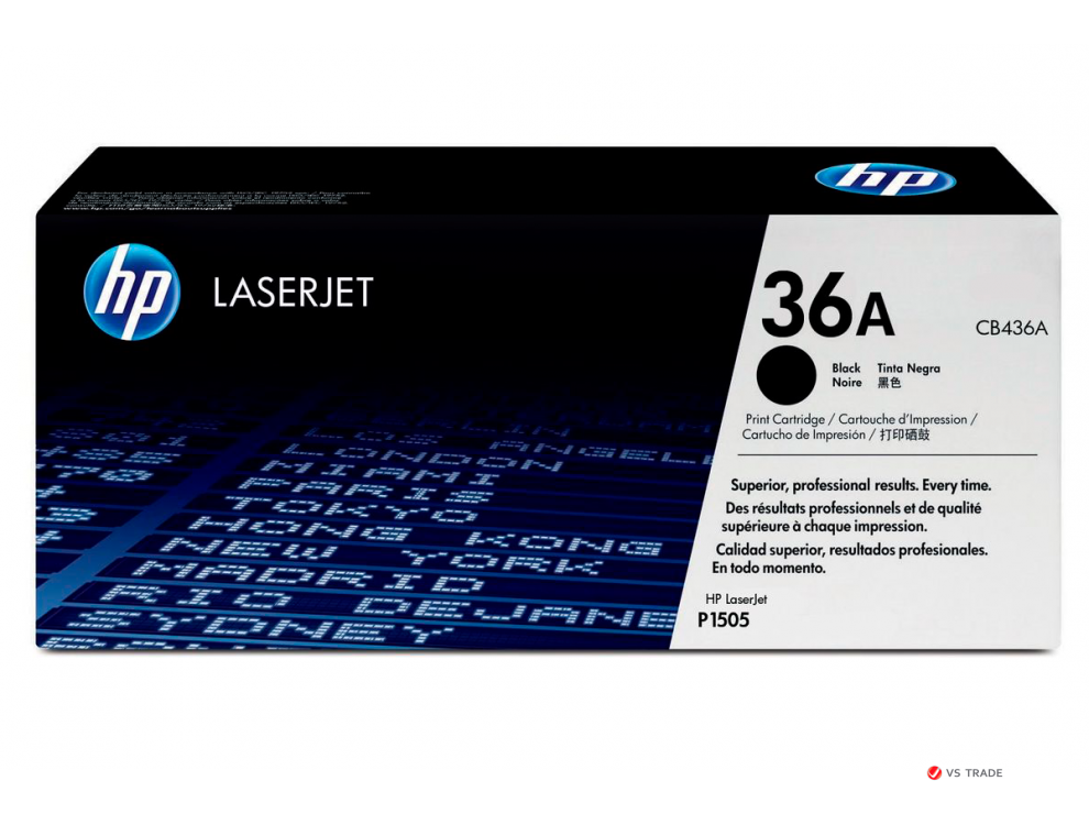 Картридж HP CB436A черный