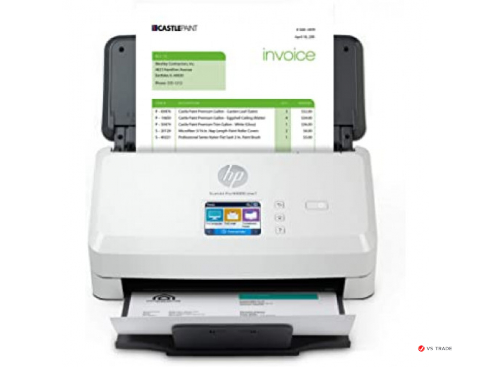 Сканер потоковый HP SJ Pro N4000 snw1 6FW08A, A4, 40 стр/80 изобр/мин, 600dpi, USB 3.0, Ethernet, WIFI