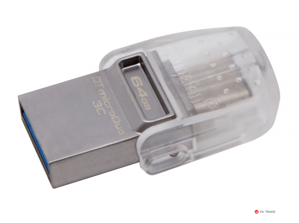 USB Флеш 64GB 3.0 Kingston DTDUO3C/64GB метал