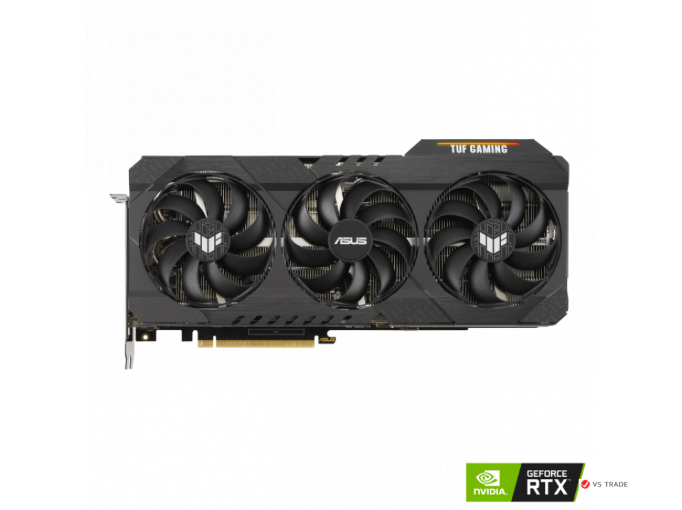 Видеокарта ASUS TUF-RTX3080-O10G-V2-GAMING, Triple fan, 10Gb/320bit GDDR6X, 2xHDMI 2.1, 3xDP 1.4a, HDCP, BOX