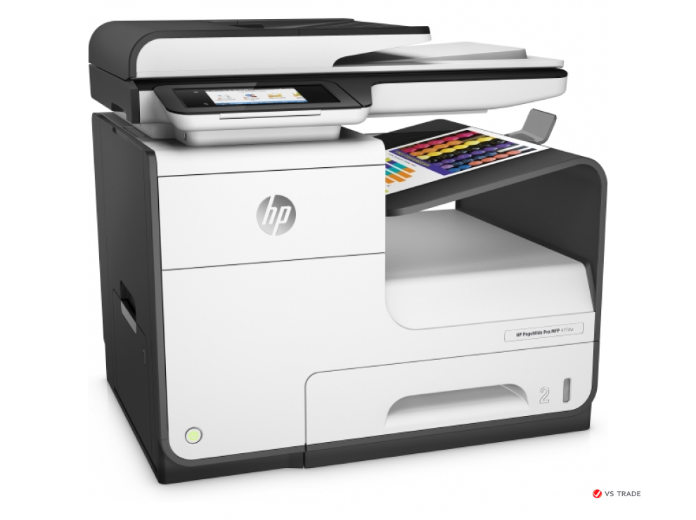 МФУ HP PageWide Pro MFP 477dw, A4, 600 x 600 dp, LCD, 2GB HDD, 768 mb ROM,  USB, RJ-11, Ethernet, Wi-Fi 802.11.