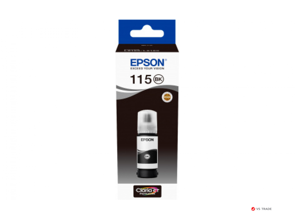 Контейнер с черными пигментными чернилами Epson C13T07C14A, I/C (b) L8160/L8180, черный