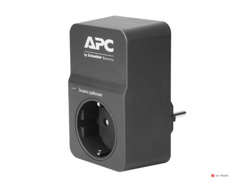 Сетевой фильтр APC PM1WB-RS Essential SurgeArrest, 1 розетка, 230 В, CEE7 Schuko, черный