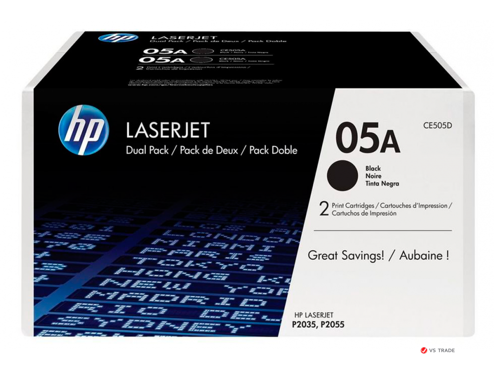 Картридж LaserJet HP 05A Dual Pack CE505D
