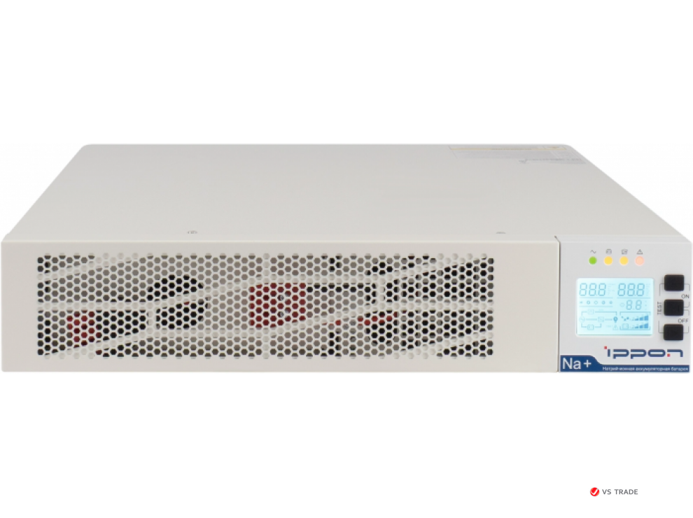 ИБП Ippon Na+ RTA 3000 3000W/Rack online/батарея 12V 4,8Ah*6/USB-B /RS-232/EPO/8 IEC/ЖК-дисплей/поддержка SNMP/Белый