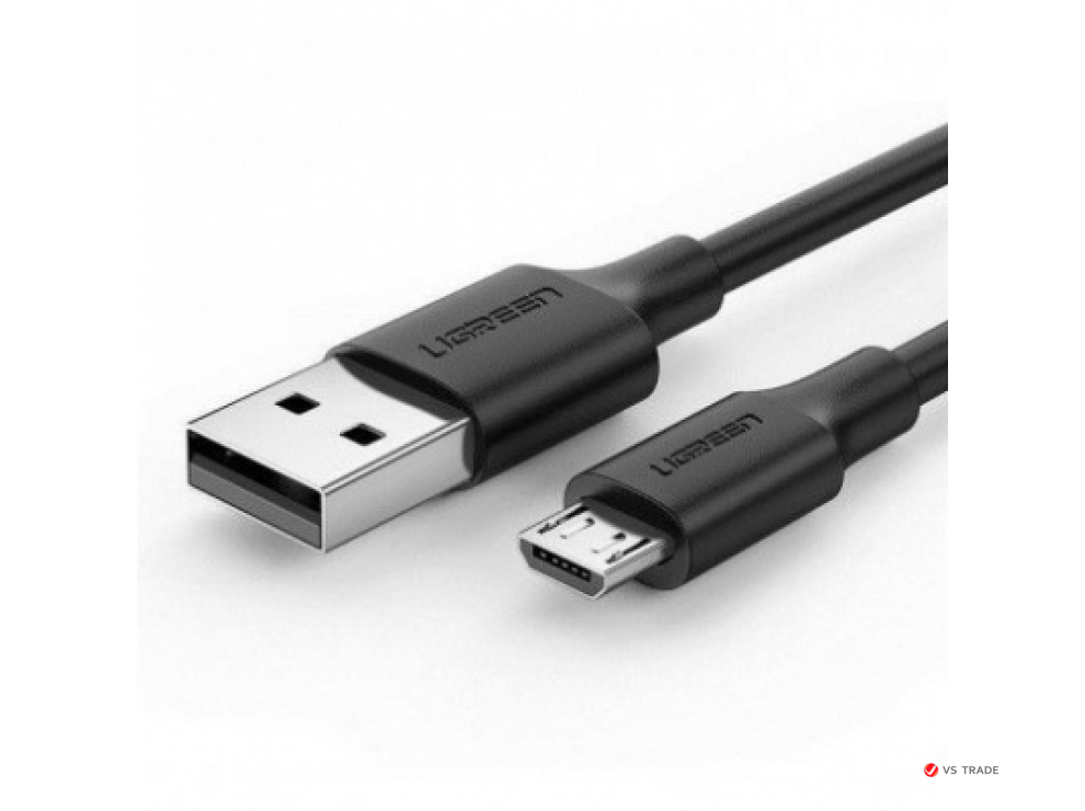 Кабель Ugreen US289 Micro USB Male To USB 2.0 A  Male Cable 2M (Black), 60138